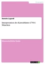 Titre: Interpretation des Kartenblattes L7934 München