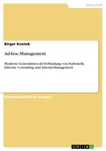 Title: Ad-hoc-Management