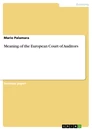 Titre: Meaning of the European Court of Auditors