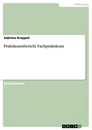 Título: Praktikumsbericht Fachpraktikum