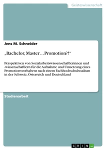 Titre: „Bachelor, Master…Promotion?!“