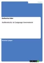 Título: Authenticity in Language Assessment