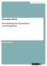 Title: Beschreibung des Konstruktes ‚Lesekompetenz’