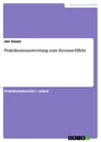 Titel: Praktikumsauswertung zum Zeeman-Effekt