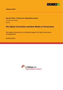 Título: The Alpine Convention and New Modes of Governance