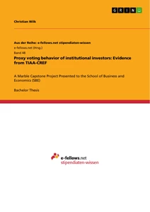 Title: Proxy voting behavior of institutional investors: Evidence from TIAA-CREF
