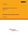 Title: Kapitalflussrechnung - Aufbau und Inhalt