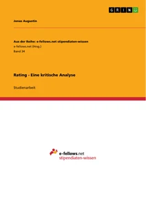 Titre: Rating - Eine kritische Analyse
