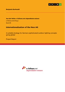 Titel: Internationalisation of the Hess AG