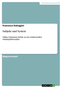 Title: Subjekt und System