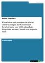 Título: Wirtschafts- und sozialgeschichtliche Untersuchungen zur Künzelsauer Berufsstruktur von 1690 anhand der Bürgerliste aus der Chronik von Augustin Faust