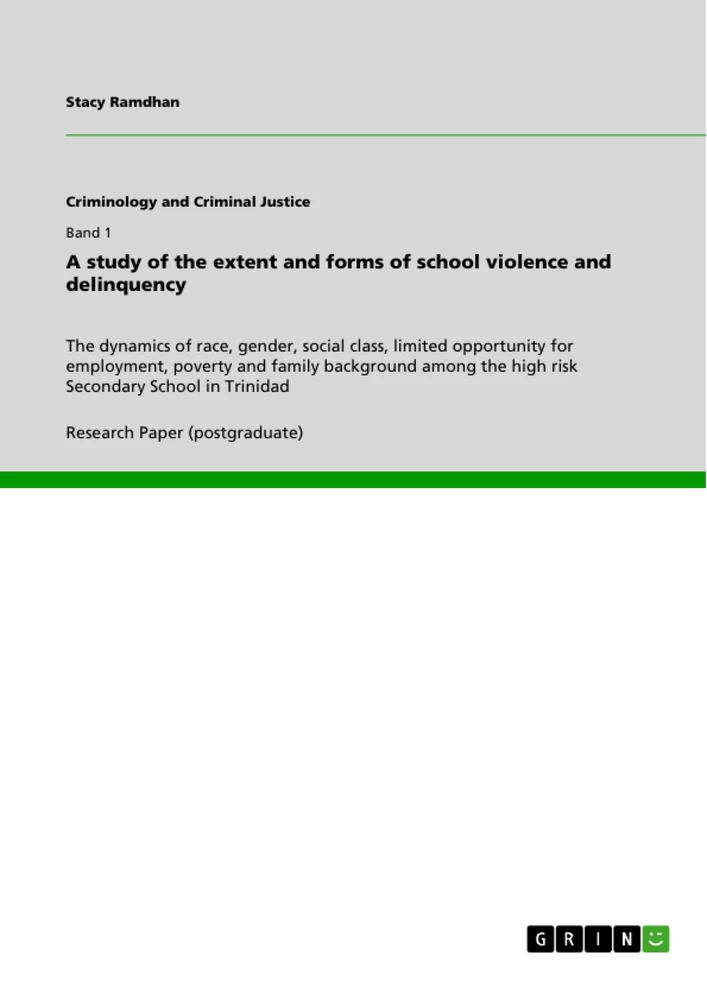 Titel: A study of the extent and forms of school violence and delinquency