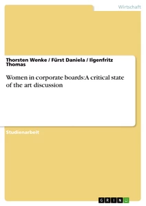 Title: Women in corporate boards: A critical state of the art discussion 
