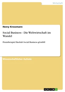 Título: Social Business - Die Weltwirtschaft im Wandel