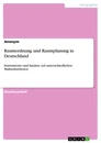 Título: Raumordnung und Raumplanung in Deutschland