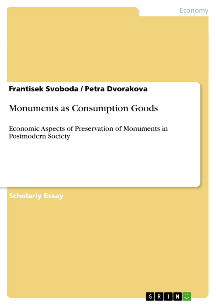 Titel: Monuments as Consumption Goods
