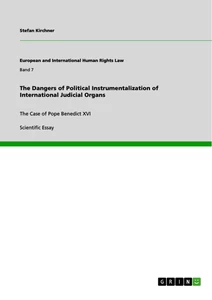 Titel: The Dangers of Political Instrumentalization of International Judicial Organs 