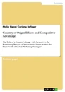 Titre: Country-of-Origin Effects and Competitive Advantage
