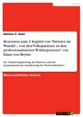 Titel: Rezension zum 3. Kapitel von "Parteien im Wandel – von den Volksparteien zu den professionalisierten Wählerparteien" von Klaus von Beyme