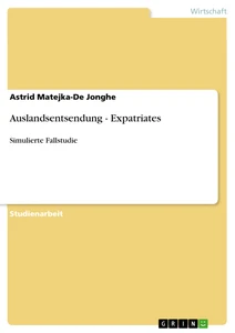 Titre: Auslandsentsendung - Expatriates