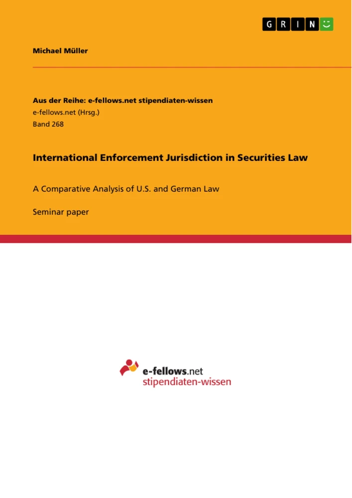 Titel: International Enforcement Jurisdiction in Securities Law
