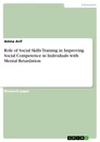 Title: Role of Social Skills Training in Improving Social Competence in Individuals with Mental Retardation