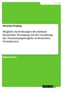 Titre: Mögliche Auswirkungen des Ausbaus dezentraler Erzeugung auf die Gestaltung der Netznutzungsentgelte in deutschen Verteilnetzen