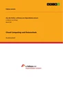Title: Cloud Computing und Datenschutz