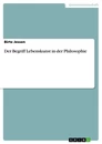 Title: Der Begriff Lebenskunst in der Philosophie