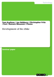 Titel: Development of the ebike