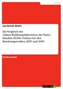 Titel: Ein Vergleich der Online-Wahlkampfaktivitäten der Partei Bündnis 90/Die Grünen bei den Bundestagswahlen 2005 und 2009