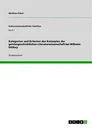 Titre: Kategorien und Kriterien des Konzeptes der geistesgeschichtlichen Literaturwissenschaft bei Wilhelm Dilthey