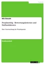 Titel: Projekterfolg - Bewertungskriterien und Einflussfaktoren
