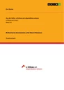 Title: Behavioral Economics und Neurofinance