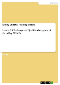 Título: Issues & Challenges of Quality Management faced by MSMEs