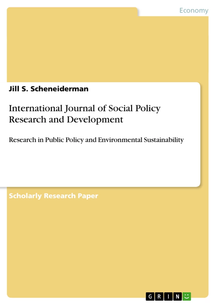 Title: International Journal of Social Policy Research and Development