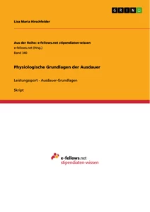 Title: Physiologische Grundlagen der Ausdauer