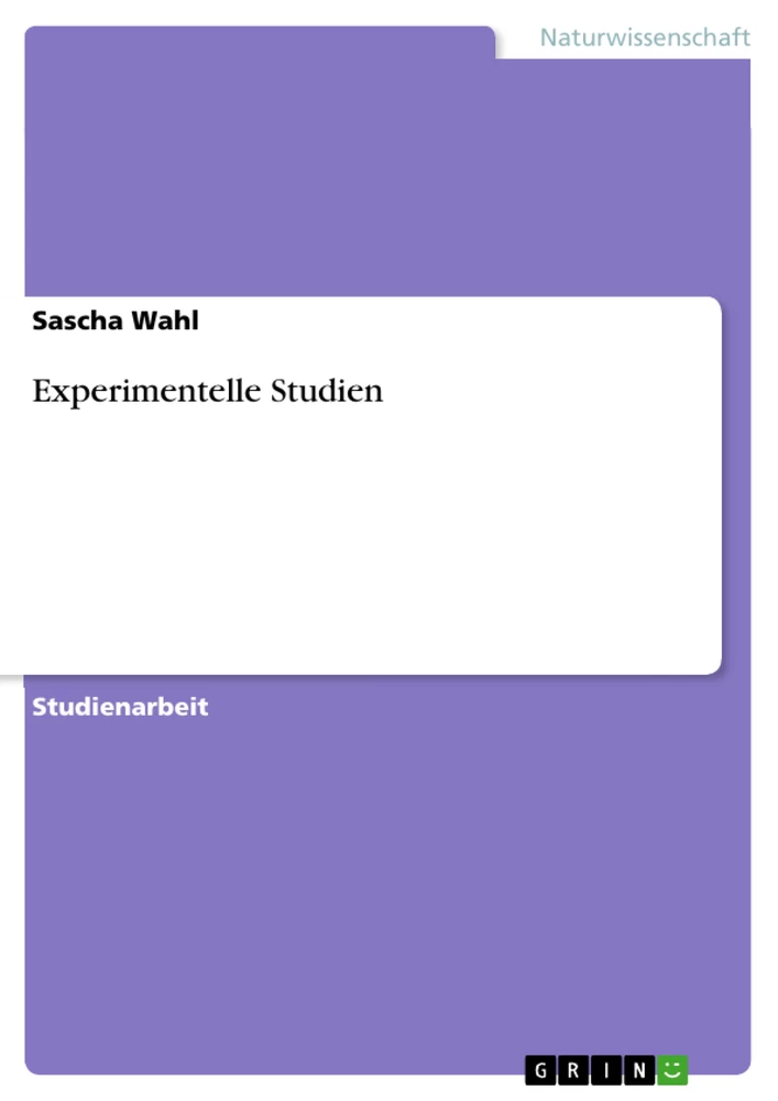 Titel: Experimentelle Studien