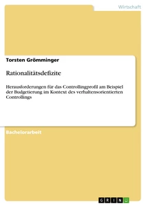 Titre: Rationalitätsdefizite