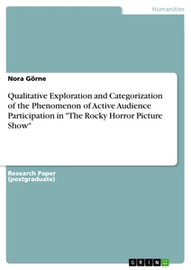 Title: Qualitative Exploration and Categorization of the Phenomenon of Active Audience Participation in "The Rocky Horror Picture Show"