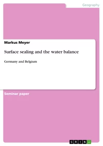 Title: Surface sealing and the water balance
