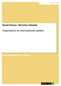 Titel: Negotiation in international market