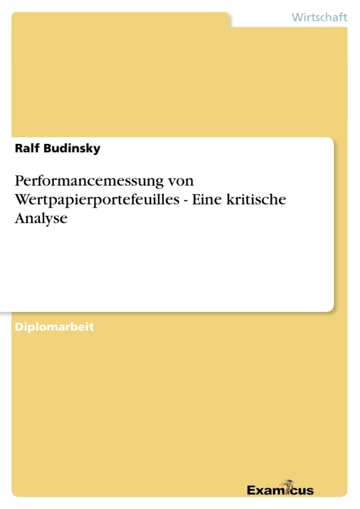 Título: Performancemessung von Wertpapierportefeuilles - Eine kritische Analyse