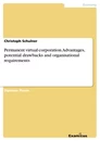 Title: Permanent virtual corporation. Advantages, potential drawbacks and organisational requirements