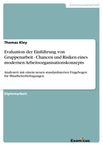 Titel: Evaluation der Einführung von Gruppenarbeit - Chancen und Risiken eines modernen Arbeitsorganisationskonzepts