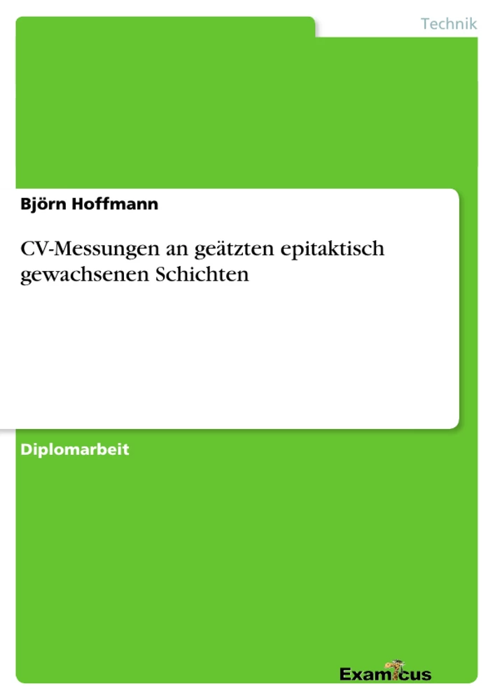 Titre: CV-Messungen an geätzten epitaktisch gewachsenen Schichten