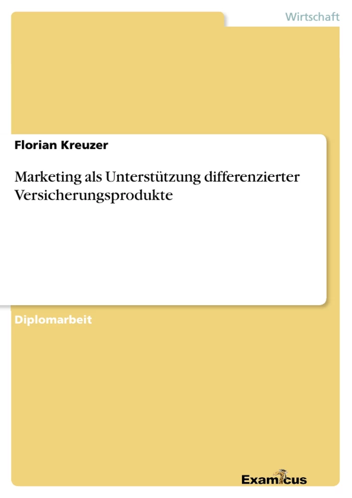 Título: Marketing als Unterstützung differenzierter Versicherungsprodukte