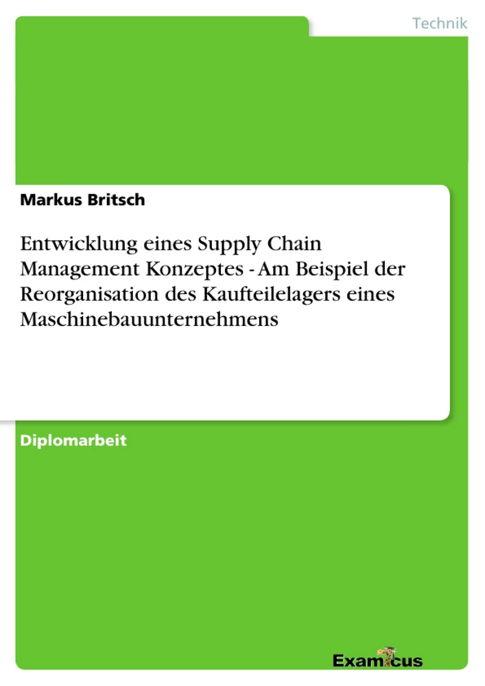 Título: Entwicklung eines Supply Chain Management Konzeptes - Am Beispiel der Reorganisation des Kaufteilelagers eines Maschinebauunternehmens