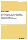 Titre: Kritische Analyse der Novellierung der EG-Öko-Audit-Verordnung - Entwicklung der Anforderungen an Umweltmanagementsysteme