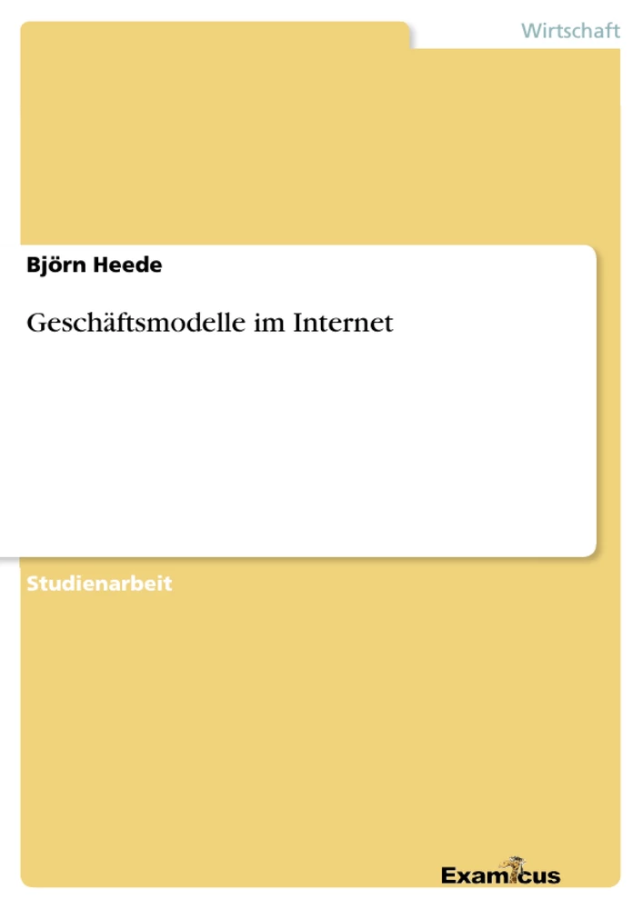 Titre: Geschäftsmodelle im Internet